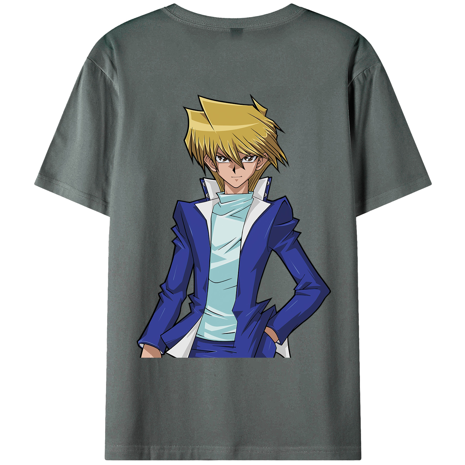 （画像用） 遊☆戯☆王 Yu-Gi-Oh! 綿100％ メンズ半袖Tシャツ（バックプリント） 通気性